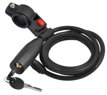 Sykkellås spiralwire 150 cm - Bikezone